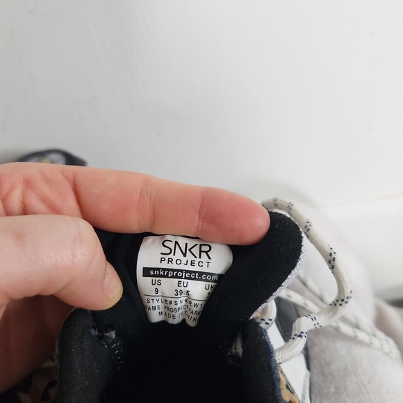 SNKR Project Women's Prospect Park Sneaker Shoes Black/White/Leopard Print Sz 9 - Picture 11 of 11